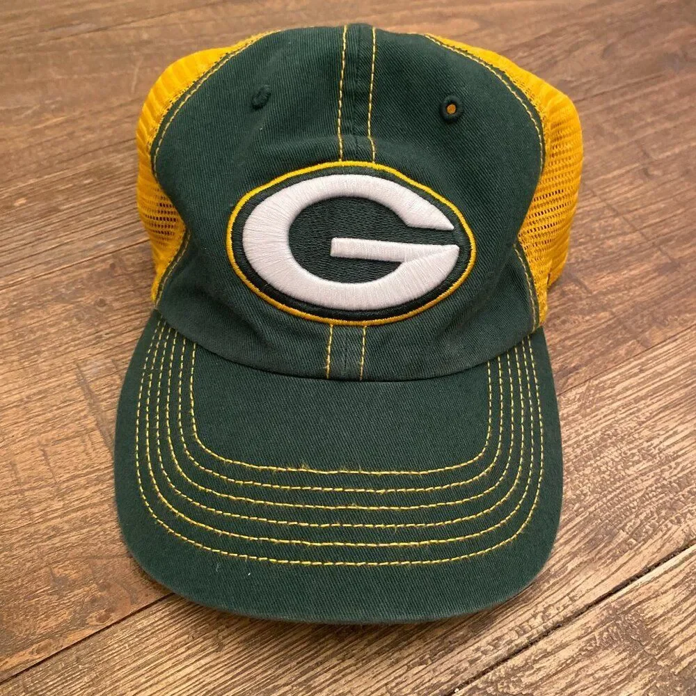 Boys Youth Green Bay Packers Football NFL '47 Brand Cap Hat One Size Embroidered